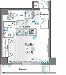 ガーラ大山駅前 6階1Kの間取り