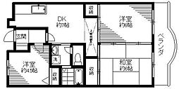 コンフォールクレール 3DKの間取図画像