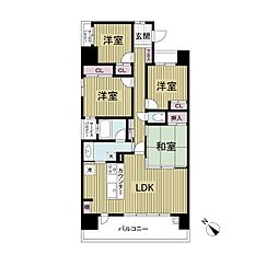 レジディア都島1 4LDKの間取図画像