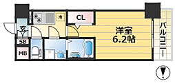 アドバンス神戸マーレ 1Kの間取図画像