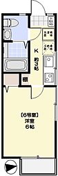 グリーングラス 1Kの間取図画像