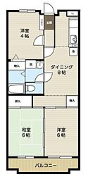 サンモール鶴川 3LDKの間取図画像