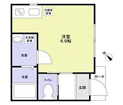 vermouth ワンルームの間取図画像