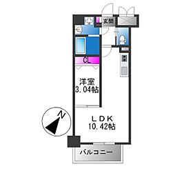 リアライズ宿院 1LDKの間取図画像