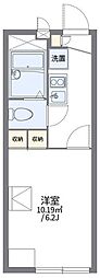レオパレスメルベージュ 1Kの間取図画像