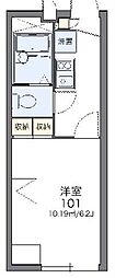 レオパレスクレセント本郷3 1Kの間取図画像