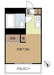パークヒル用賀 ワンルームの間取図画像