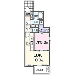 ベル ソレイユ 1LDKの間取図画像