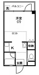 協和ビル 1Kの間取図画像