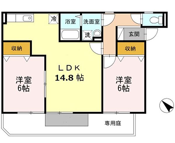 大阪府和泉市池上町２丁目(賃貸アパート2LDK・1階・59.20㎡)の写真 その2