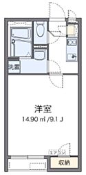 クレイノサンライト緑ヶ丘 1Kの間取図画像