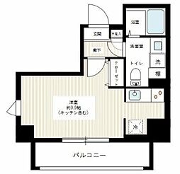 ヴェルト川崎イースト ワンルームの間取図画像