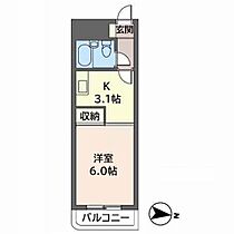 メゾンパストラル 0504 ｜ 兵庫県尼崎市南武庫之荘１丁目19-6（賃貸マンション1K・5階・21.87㎡） その2