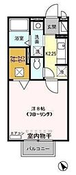 サンビレッジ2 1Kの間取図画像
