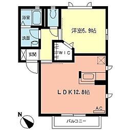 グランリヴィエール1 1LDKの間取図画像