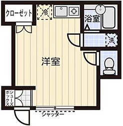 セドルハイム志茂 ワンルームの間取図画像