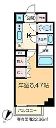 DIPS金町レジデンス 1Kの間取図画像
