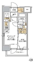 リビオメゾン西麻布 1DKの間取図画像