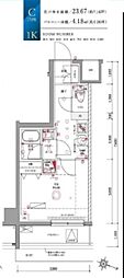 OMNIA FRAME 横濱吉野町 1Kの間取図画像