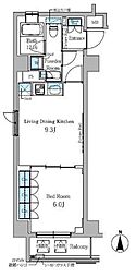 ParkAxis秋葉原 1LDKの間取図画像