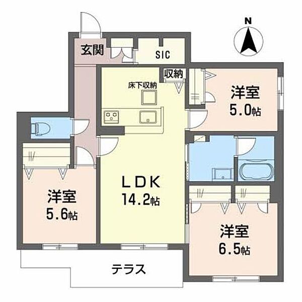 ＯＷＬ　ＦＯＲＥＳＴ 0101｜大阪府大阪市生野区巽中２丁目(賃貸マンション3LDK・1階・75.46㎡)の写真 その2