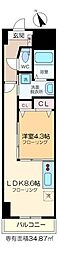 オランジュ・ポルト 1LDKの間取図画像