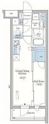品川区旗の台5丁目マンション 1LDKの間取図画像