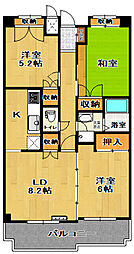 アネックス郡山 3LDKの間取図画像
