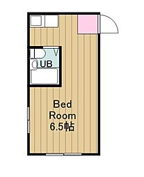 ハイツオーギ 2階ワンルームの間取り