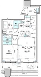 パークタワー勝どきサウス 1LDKの間取図画像