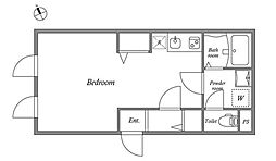 LEGALAND市谷薬王寺 ワンルームの間取図画像