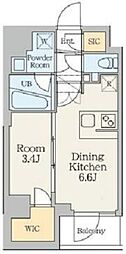 クレストコート南長崎 1DKの間取図画像