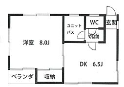 コーポソーワ 1DKの間取図画像