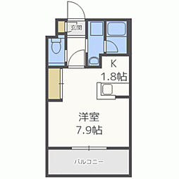 ソレイユ曙 ワンルームの間取図画像