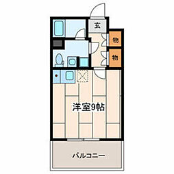 プロスパ野本 ワンルームの間取図画像