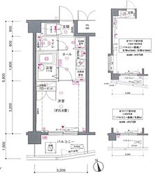 ヴェルト三軒茶屋 1Kの間取図画像
