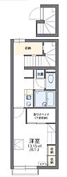 レオパレスクレール光優1 1Kの間取図画像