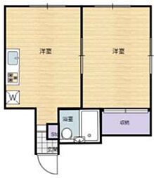 マンションヒストリー 1DKの間取図画像