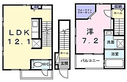 サンダーソニア 1LDKの間取図画像