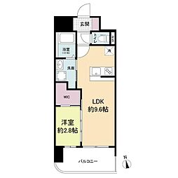 セレニテ難波グランデシュッド 1LDKの間取図画像