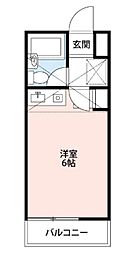 コンフォートヴィラ藤沢みその台 ワンルームの間取図画像