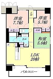 グランノーブル吉田 3LDKの間取図画像