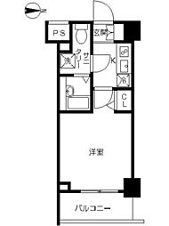 スカイコート川崎西口 1Kの間取図画像