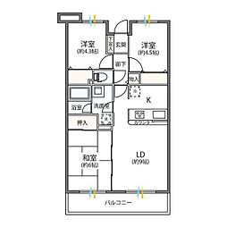 ピースフルタウン栗木台 3LDKの間取図画像