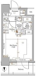AXAS東京イーストレジデンス ワンルームの間取図画像