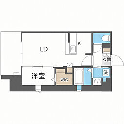 ブラン・スタイル博多314 1LDKの間取図画像
