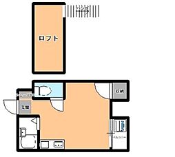 新日本パレスレイクサイド前原 ワンルームの間取図画像