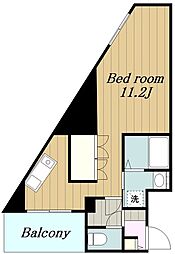 Joy　of　Life 7階1Kの間取り