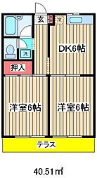 ジュンドリーム 2DKの間取図画像
