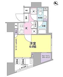 SIL西五反田 1Kの間取図画像